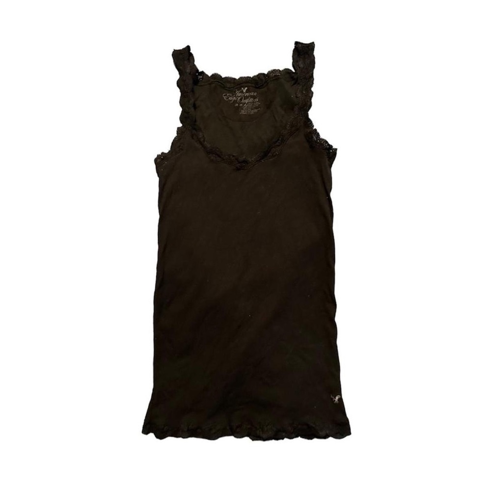 vintage black american eagle outfitters lace tank top